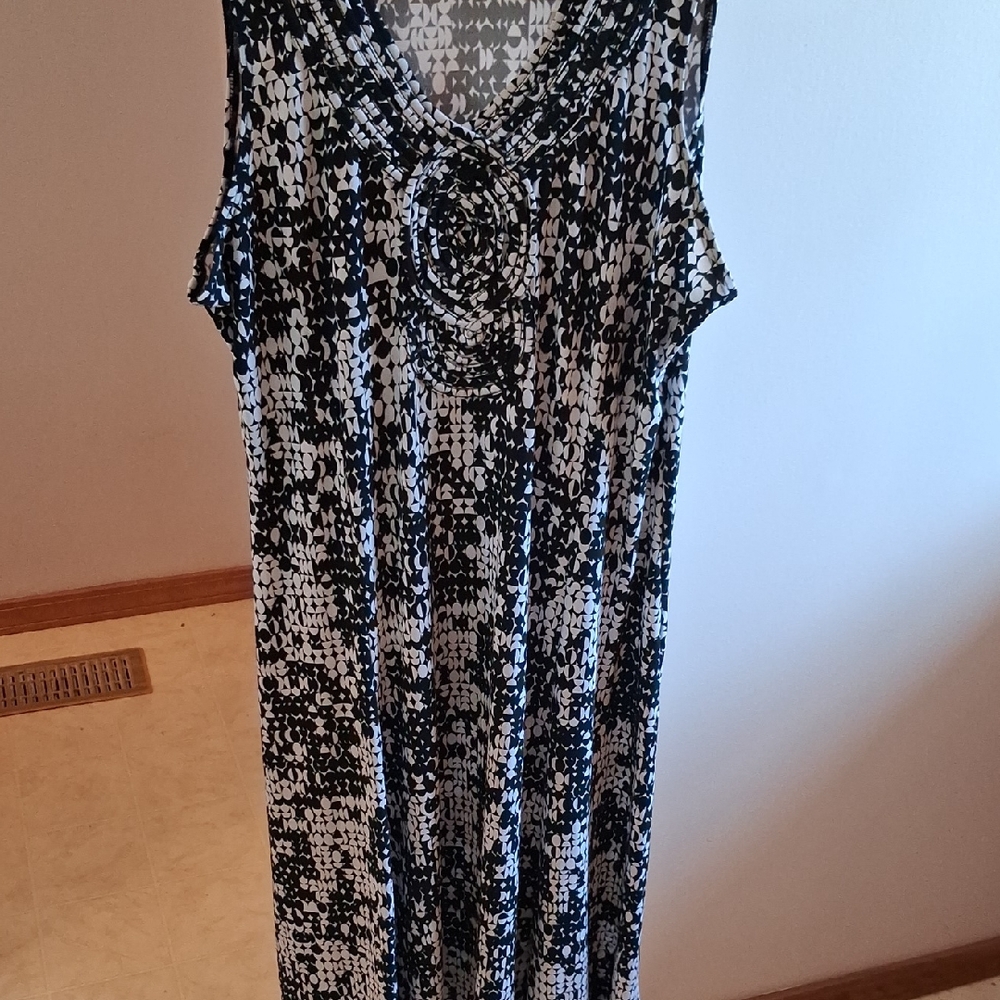 Allison Daley Black and White Geometric SummerDress